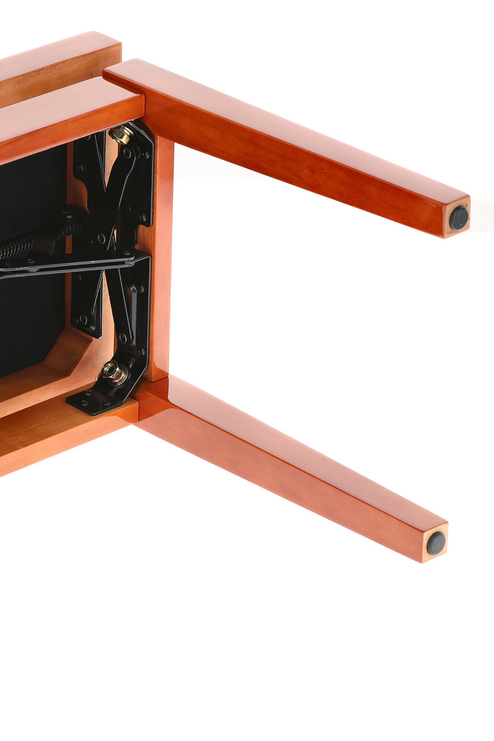 Židle ke klavíru Deluxe_třešeň lesk_podložky na nohách - Hudebniny kMusic.cz